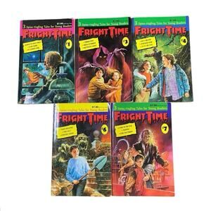 Vintage 90s Fright Time Horror Books Lot of 5